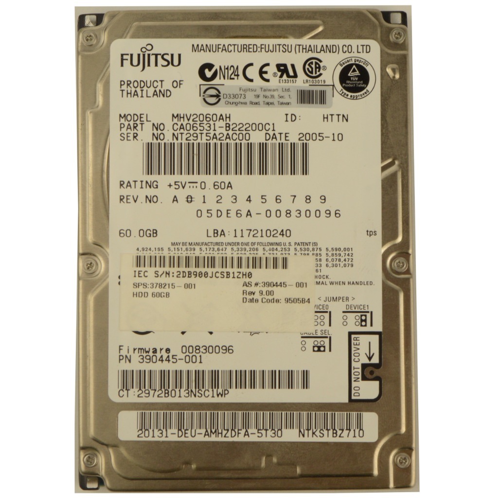 Dysk HDD Fujitsu MHV2060AH 60GB IDE/ATA 2,5" | Tychy | Kup teraz na ...