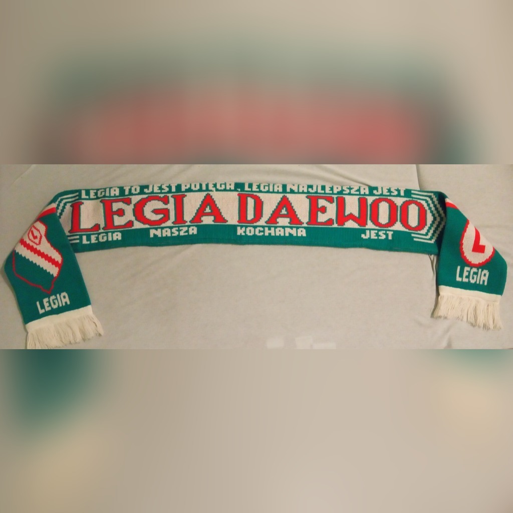 Unikatowy szalik Legia Daewoo z lat 90tych Starachowice Kup teraz na Allegro Lokalnie