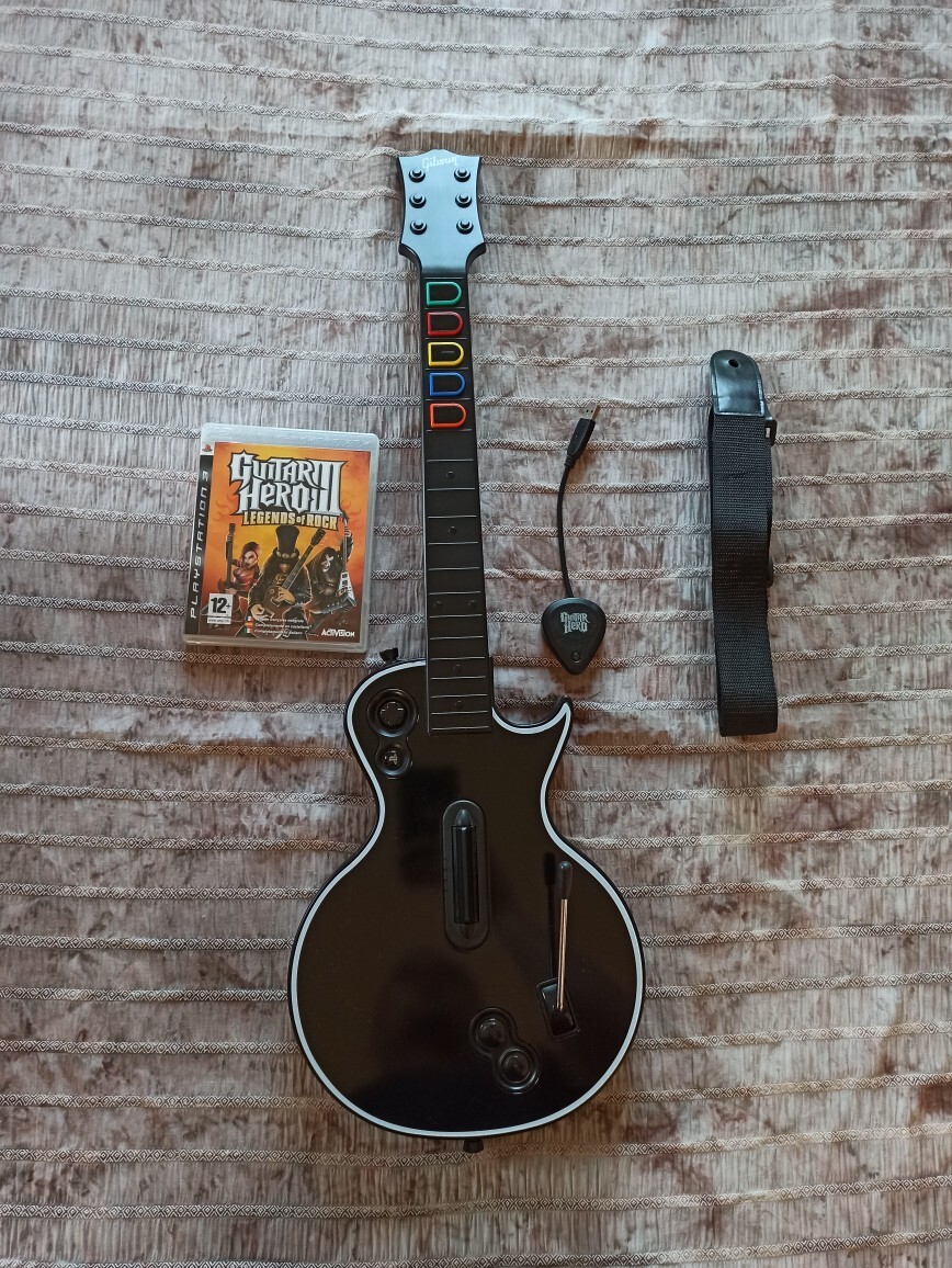 GUITAR HERO LES PAUL GIBSON GITARA ADAPTER GRA PS3 Książenice Kup
