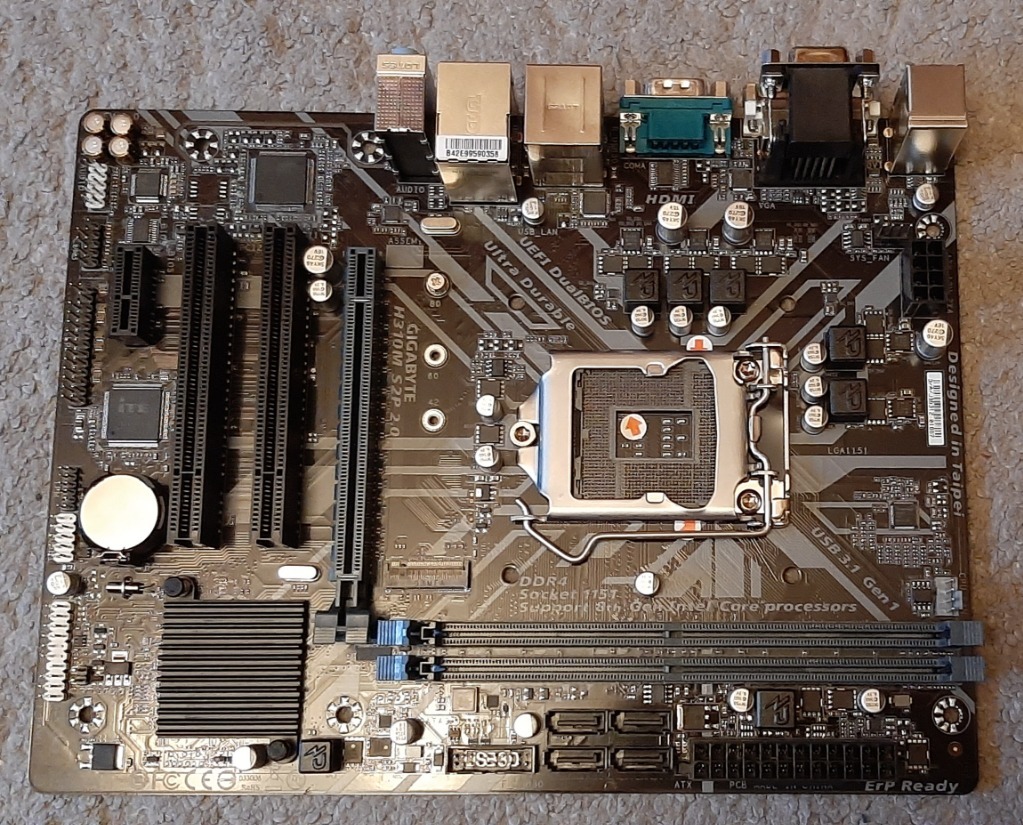 Uszkodzona płyta główna GIGABYTE H310M S2P 2.0 Czeladź Licytacja na