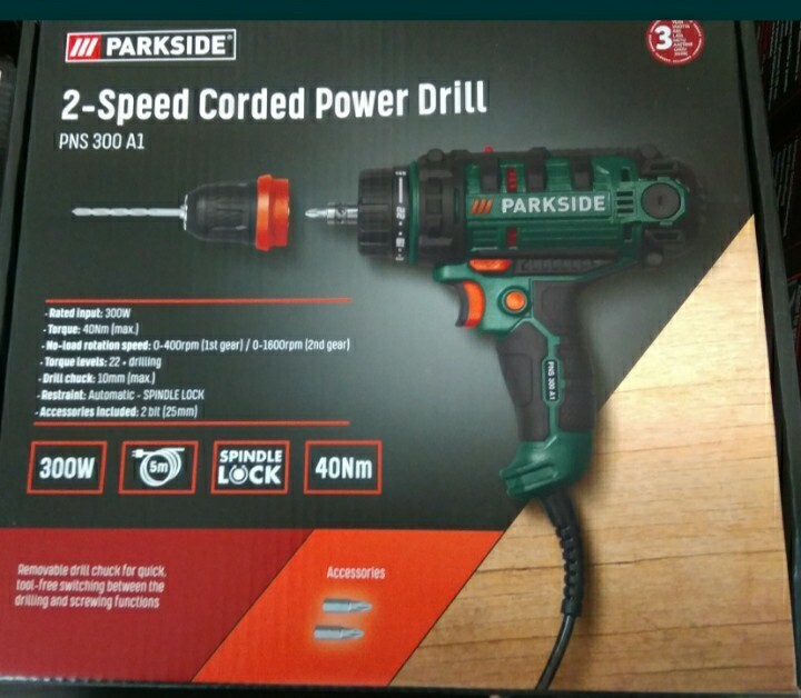 Parkside 300W 2-Speed Corded Power Drill PNS 300 A1