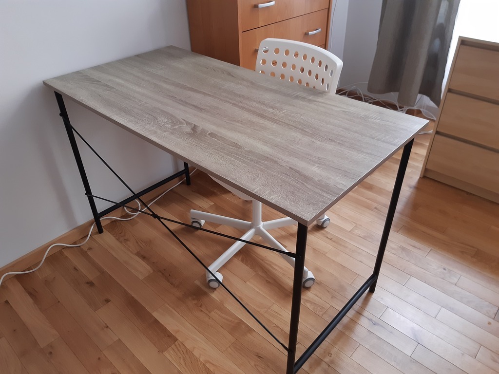 JYSK Biurko dąb/czarny Kraków Kup teraz na Allegro Lokalnie