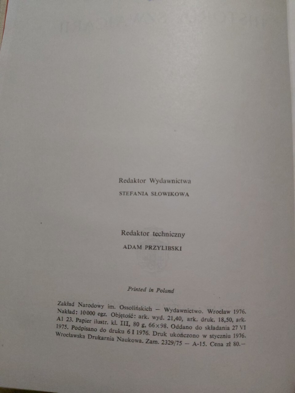Zdjęcie oferty: Jerzy Wojtowicz Historia Szwajcarii wyd.1976r.