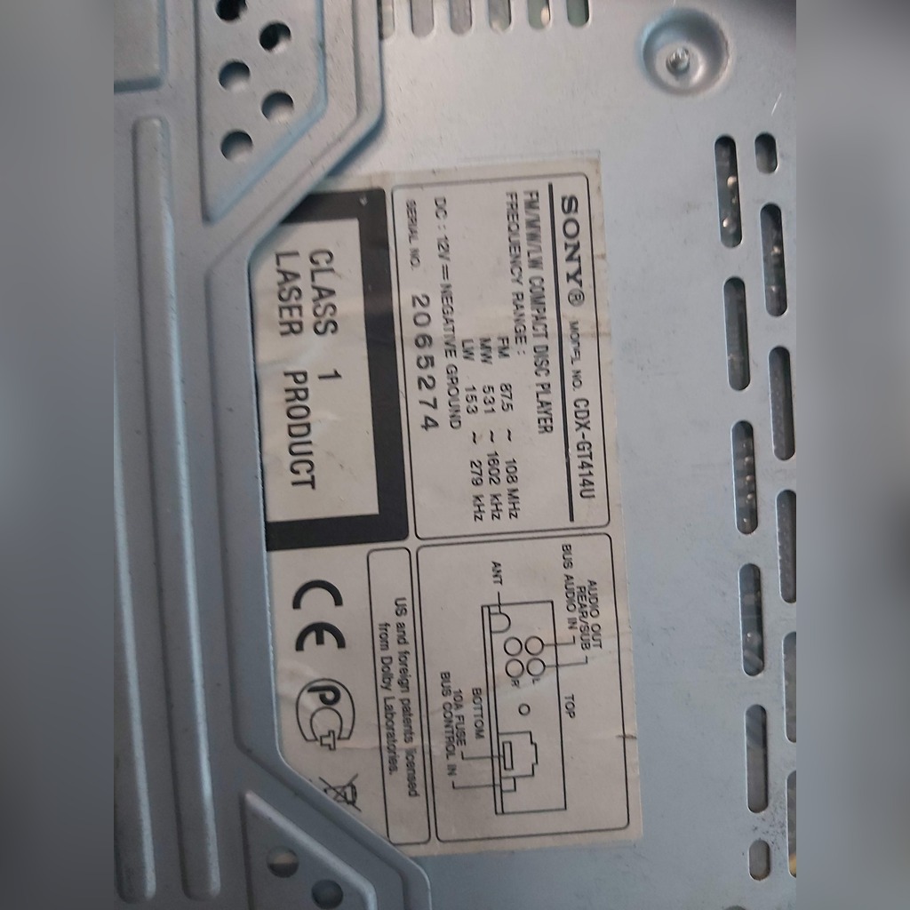 Radio samochodowe CD MP3 SONY CDX-GT414U | Warszawa | Kup teraz na ...