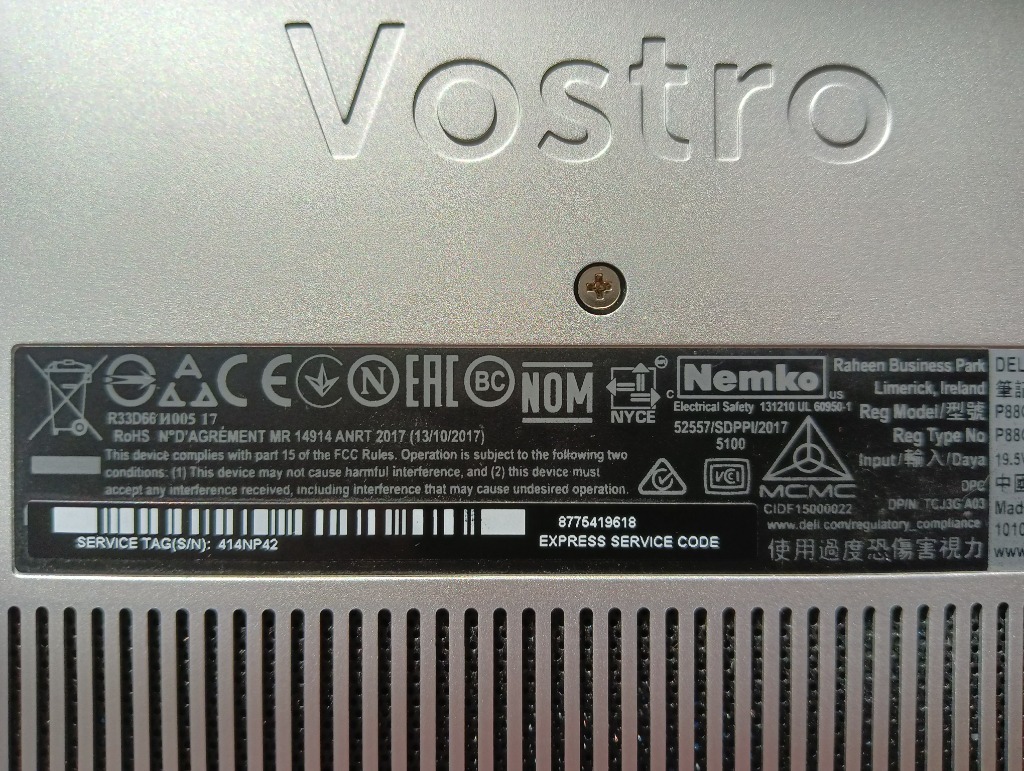 Dell vostro p88g аккумулятор