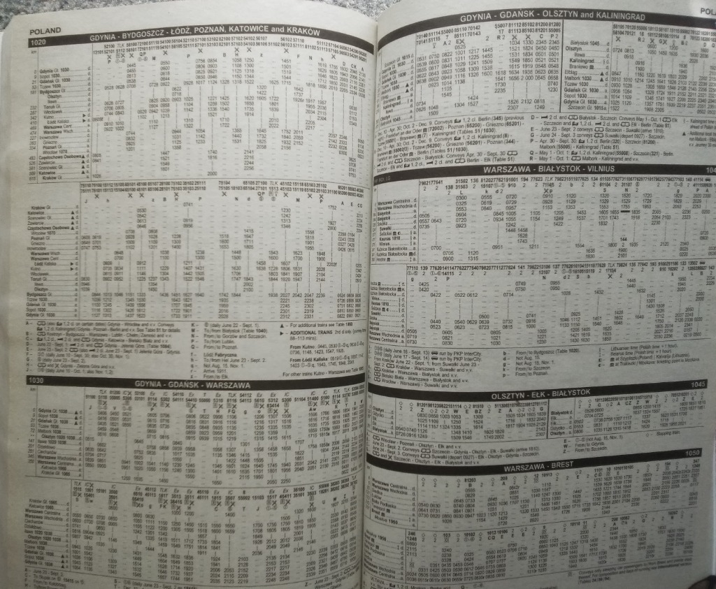 European Rail Timetable July 2007 Warszawa Kup teraz na Allegro