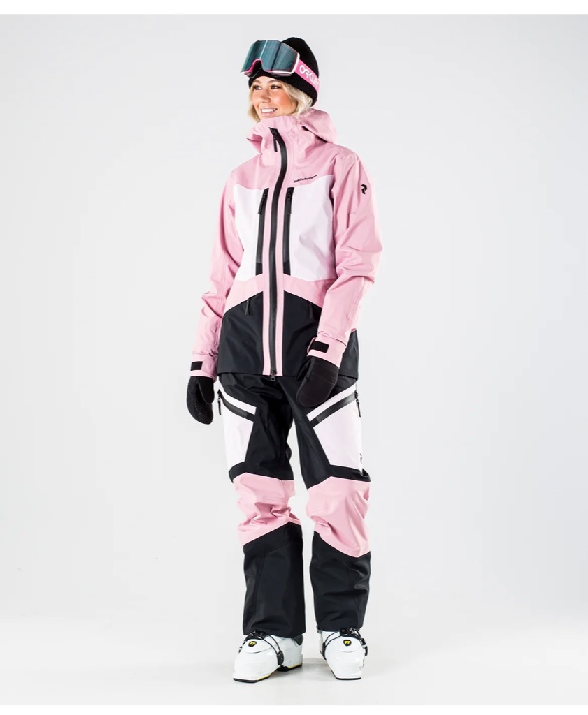 Komplet damski Peak Performance Gravity Pink Krak w Og oszenie