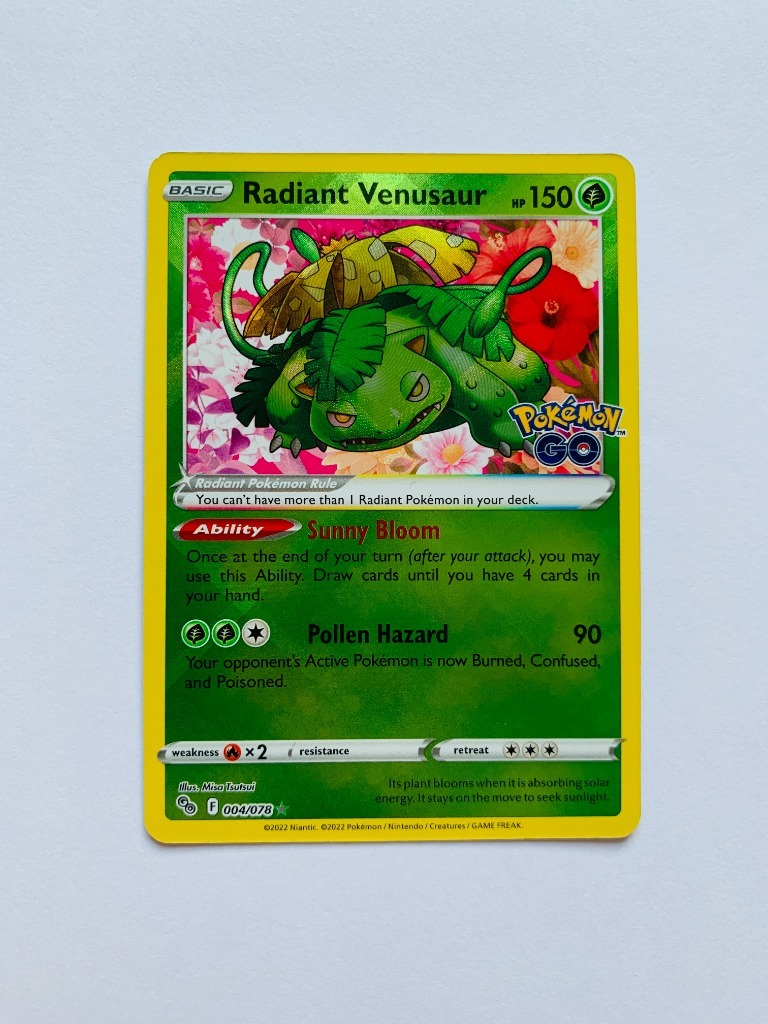 Radiant Venusaur Pokemon GO Karta Pokemon TCG Warszawa Kup teraz
