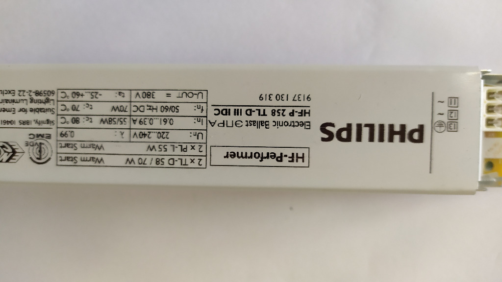 Reattore Elettronico PHILIPS HF3P258 Per Lampade Fluorescenti TL-D - 220-240V, 50-60Hz - Foto 8
