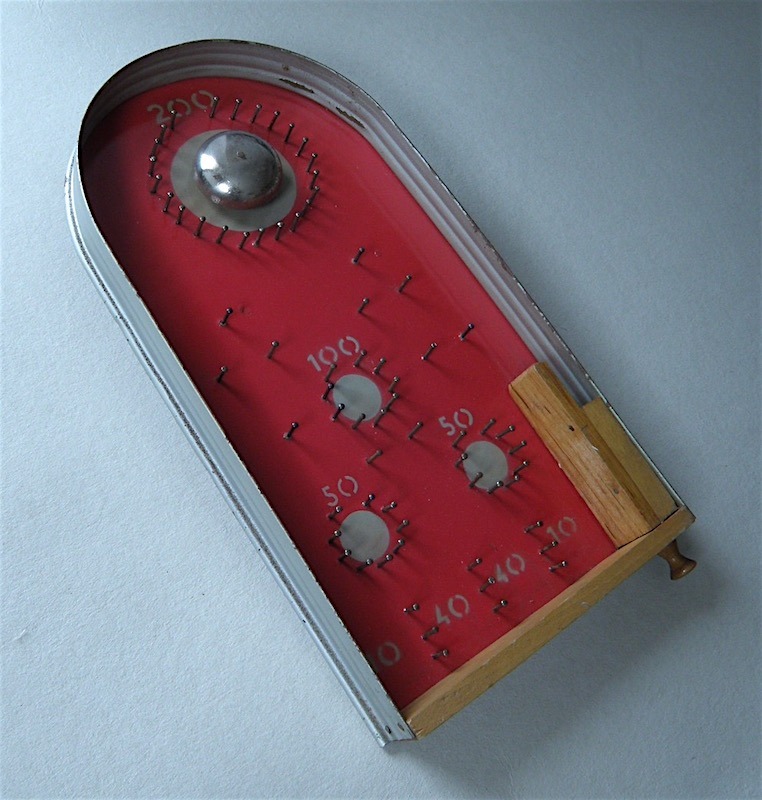 FLIPPER STOŁOWY, PINBALL ZABAWKA Z PRL Łódź Ogłoszenie na Allegro