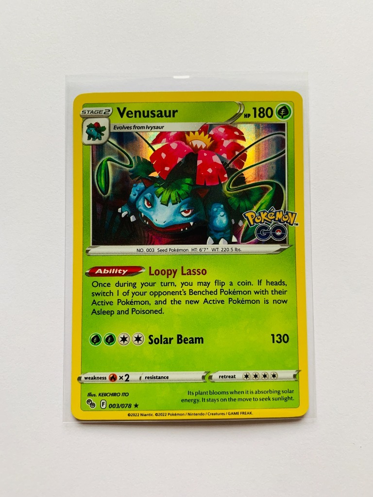 Venusaur Holo Rare Karta Pokemon GO Warszawa Kup teraz na Allegro