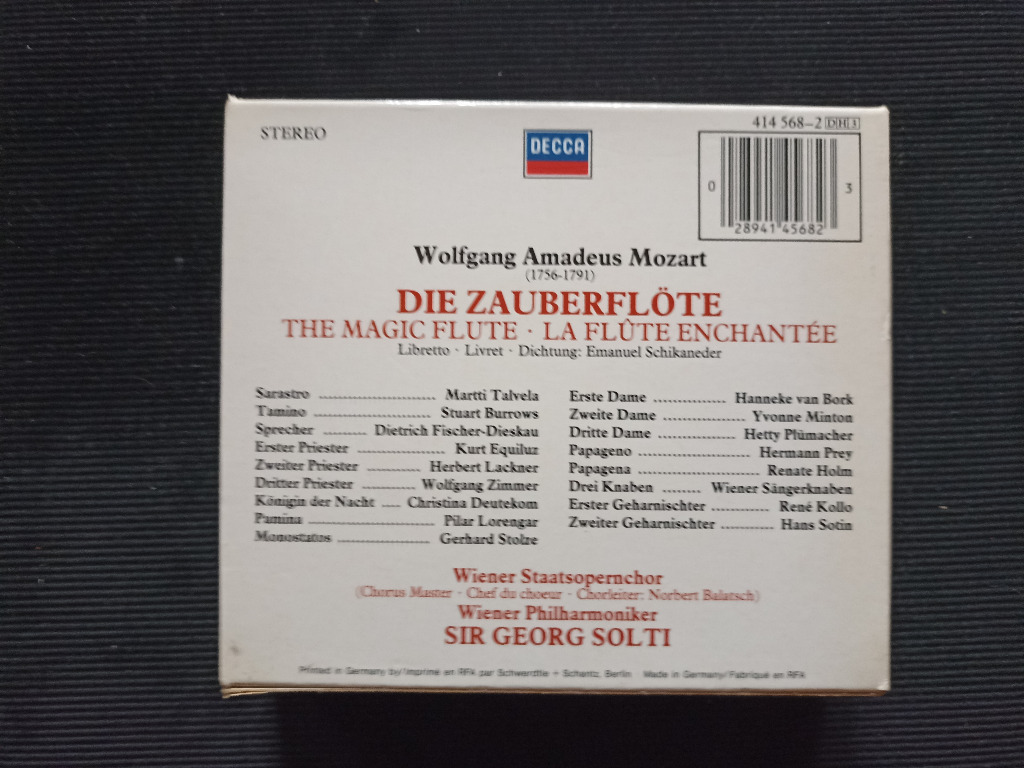 MOZART Die Zauberflote Solti Decca UNIKAT Warszawa Kup teraz na