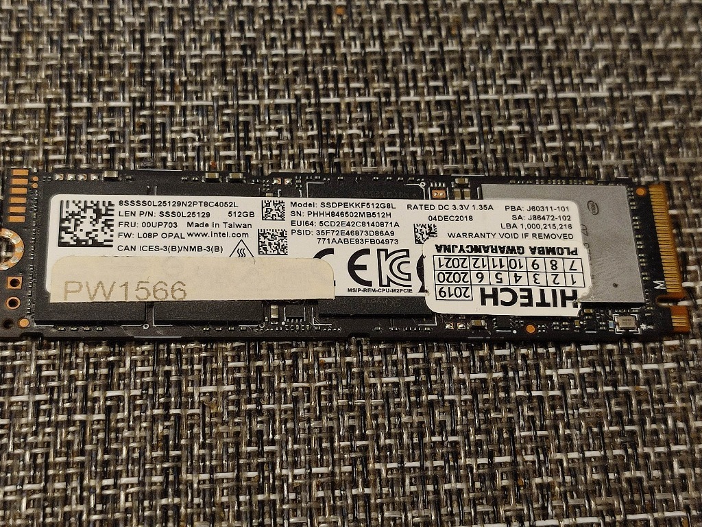 Intel ssdpekkf512g8l sale