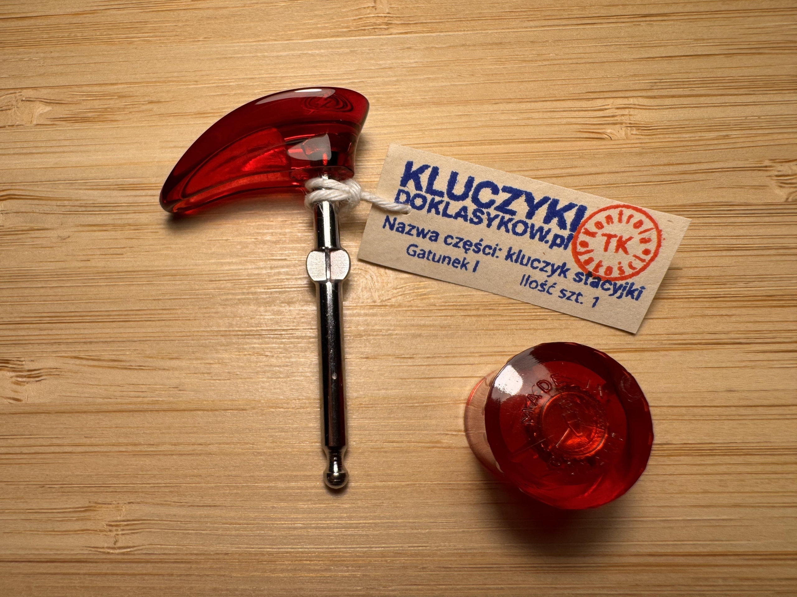 КЛЮЧИК ЗАПАЛЮВАННЯ КОЛЬОРОВИЙ – WSK / WFM / SHL - 46MM ЧЕРВОНИЙ + ВІДСТІЙНИК 