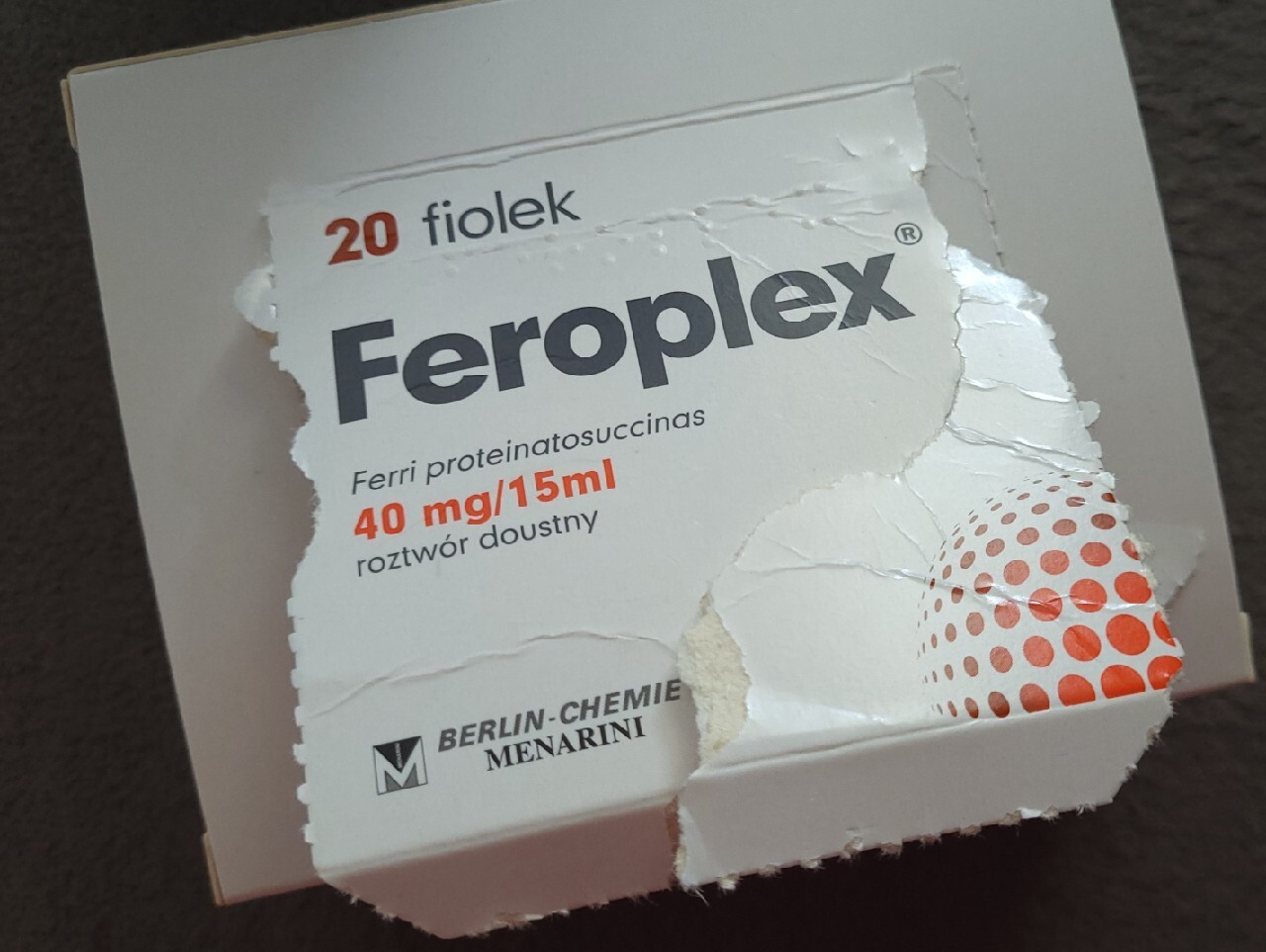 Feroplex, żelazo w ampulkach, fiolki, 40 sztuk | Kutno | Kup teraz na ...