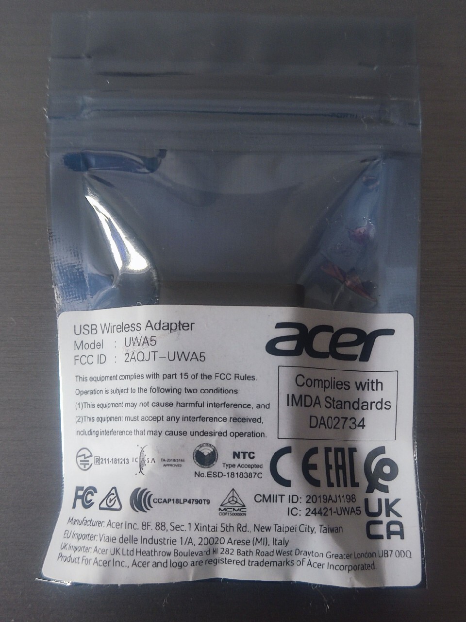 Adapter Wifi USB Acer UWA5 Wireless Adapter Praszka Kup teraz na