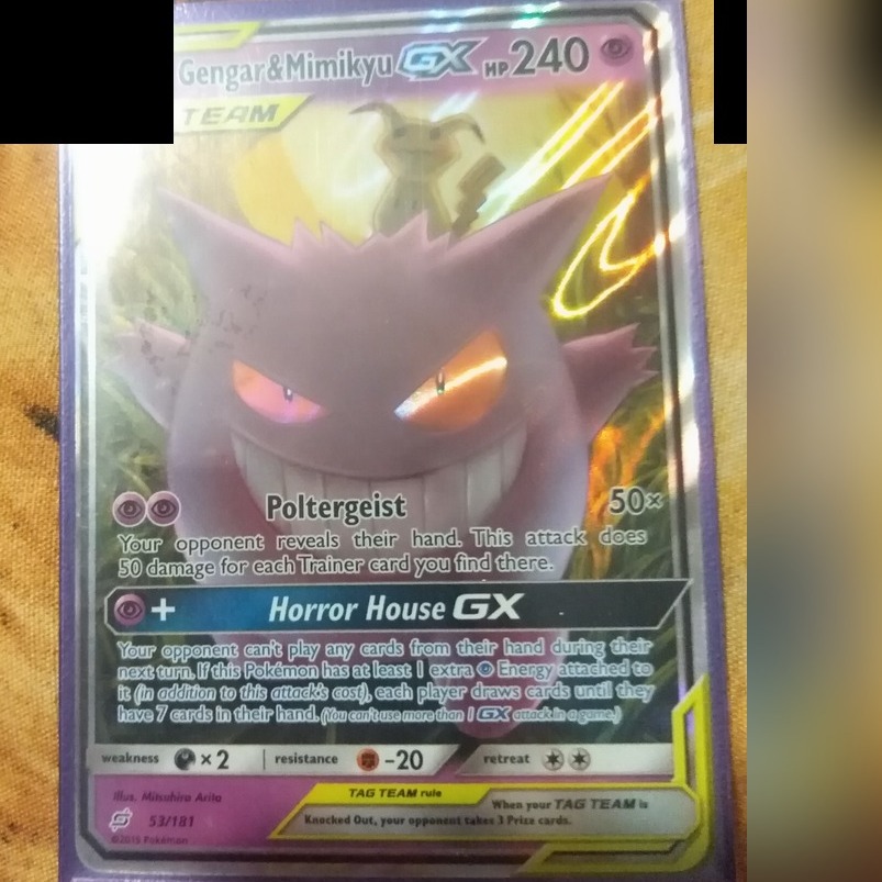 Oryginalna karta pokemon tag team gengar & mimikyu Poznań Kup teraz