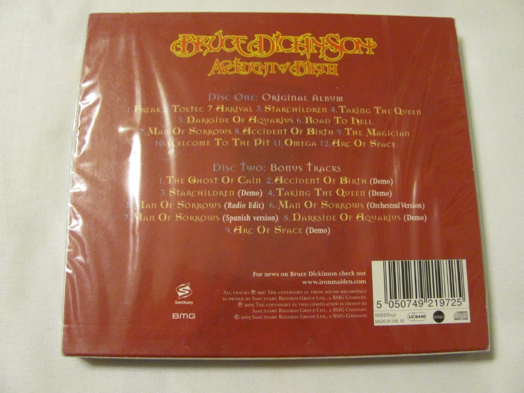 BRUCE DICKINSON ACCIDENT OF BIRTH Katowice Kup teraz na Allegro