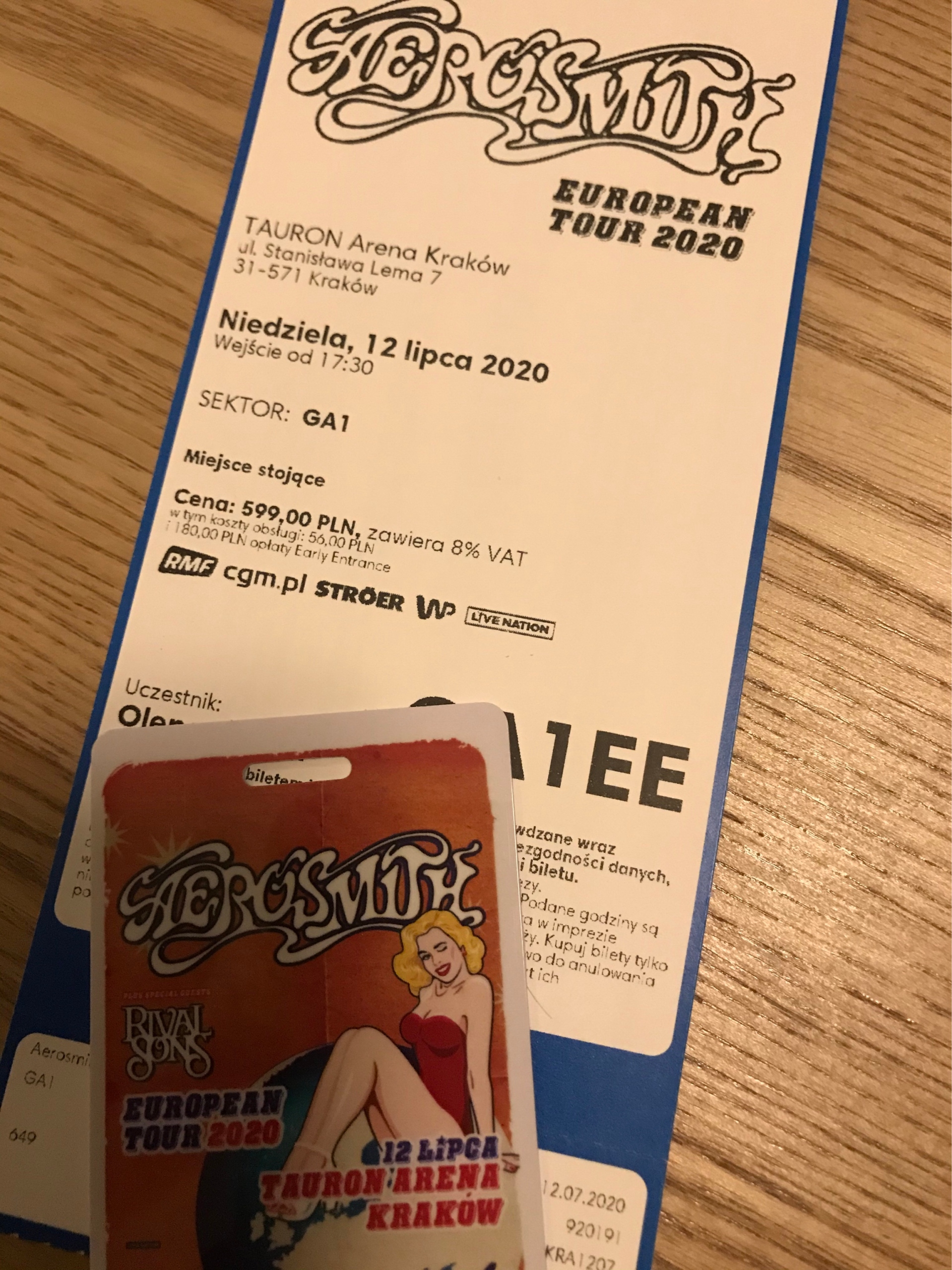 Bilety Aerosmith Krakow
