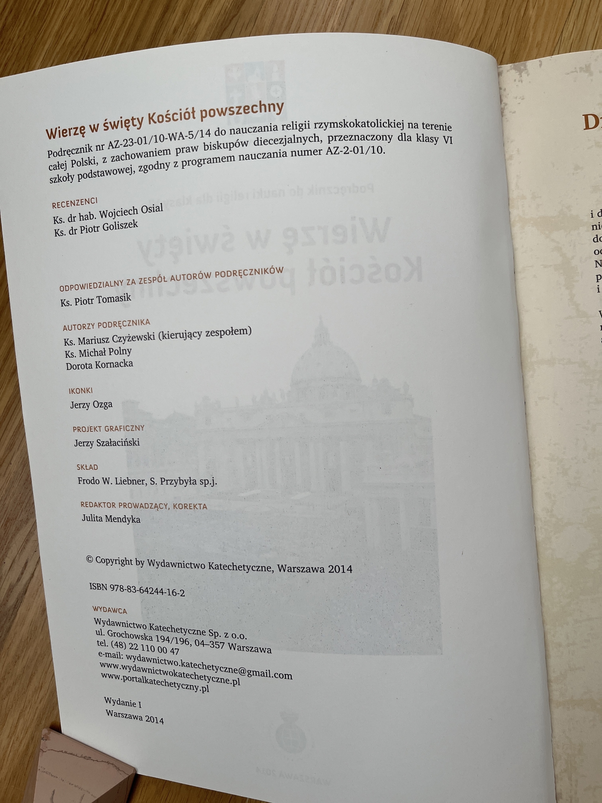 Wierzę W święty Kościół Powszechny Wydawnictwo Katechetyczne Warszawa