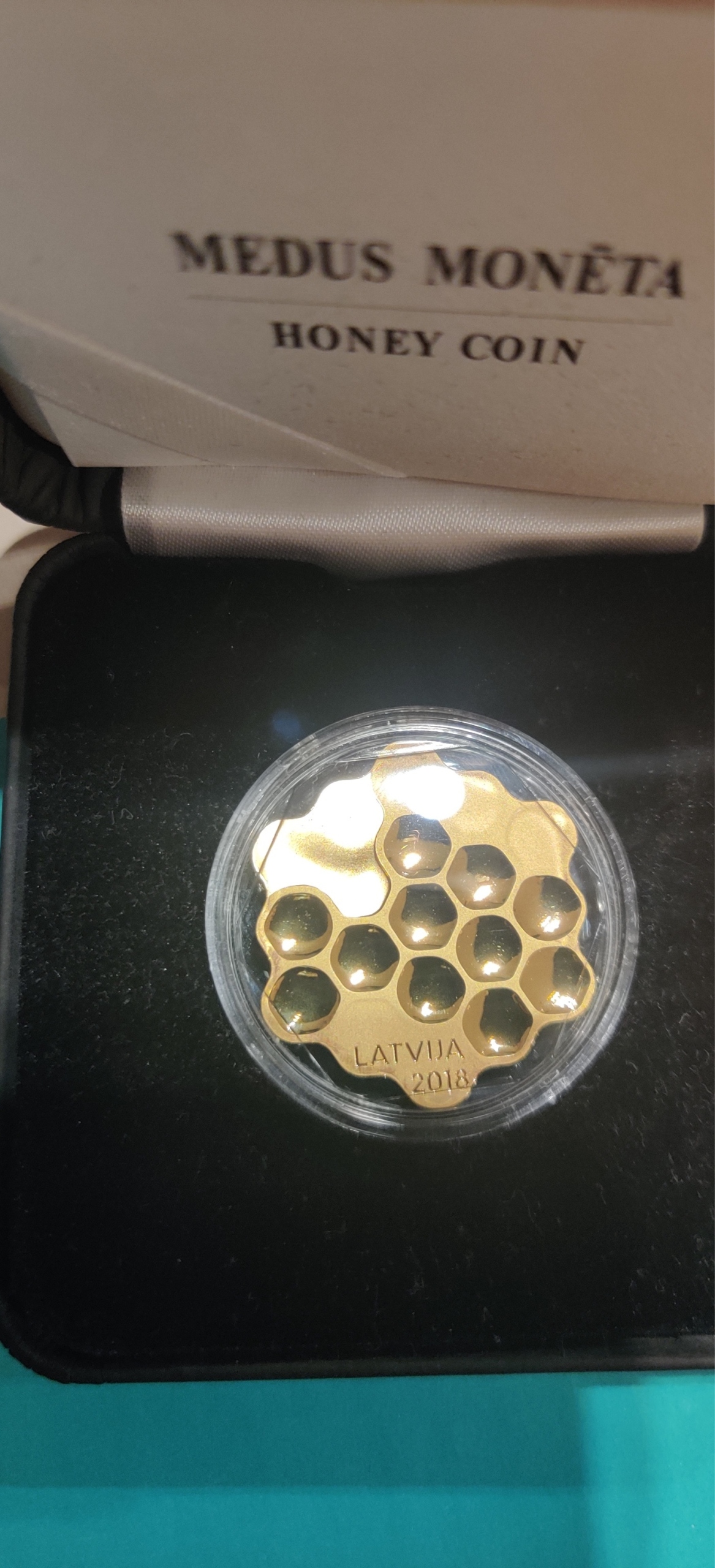 5€ Plaster Miodu Honey Coin Medus Latvia Dąbrowa Górnicza