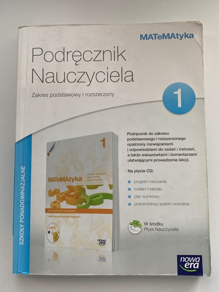 Moja Nowa Era Dla Nauczyciela Matematyka 1 Nowa Era Książka Nauczyciela PD+ROZSZ | Rybnik | Kup teraz