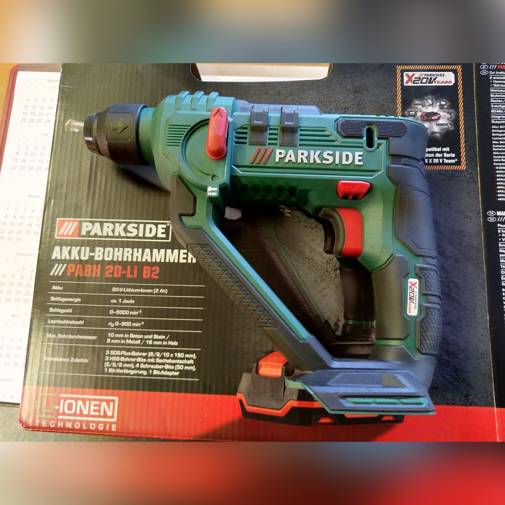 PARKSIDE Cordless Hammer Drill PABH 20Li B2, 41 OFF