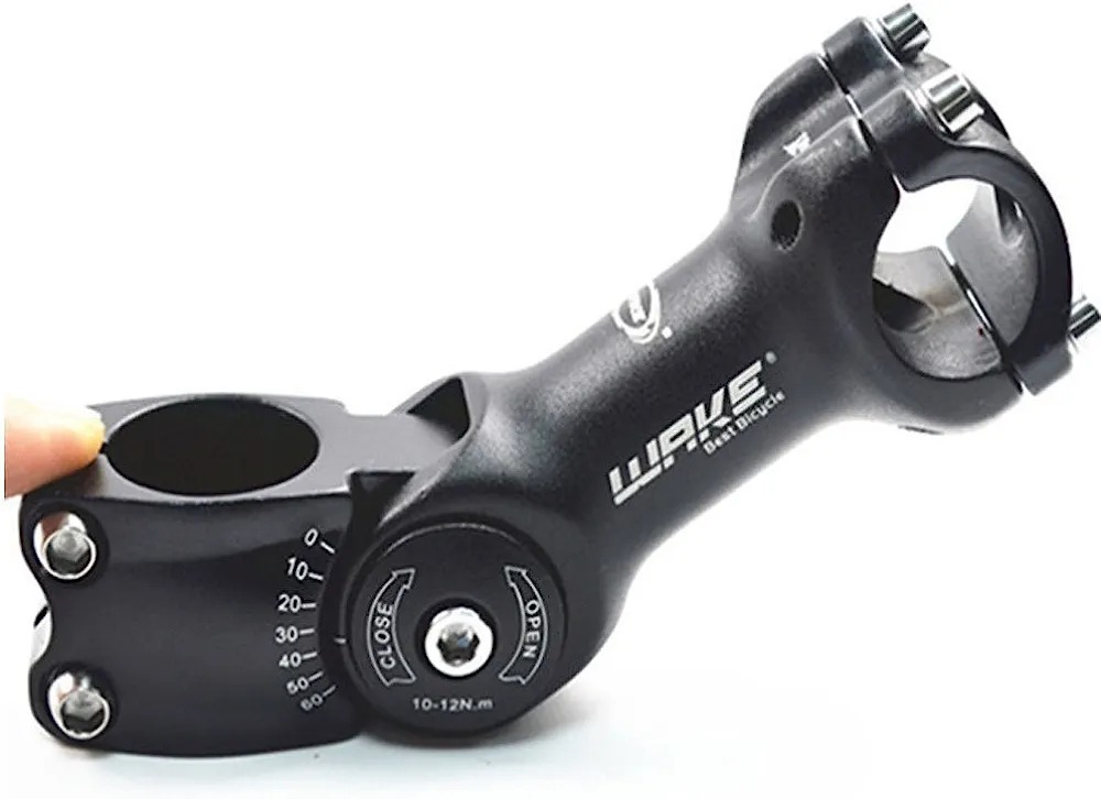 Potence De Vélo Aluminium 45 Mm - Diamètre Serrage 31.8 Mm - Pour VTT, Route, BMX - Vis Double Face Renforcée