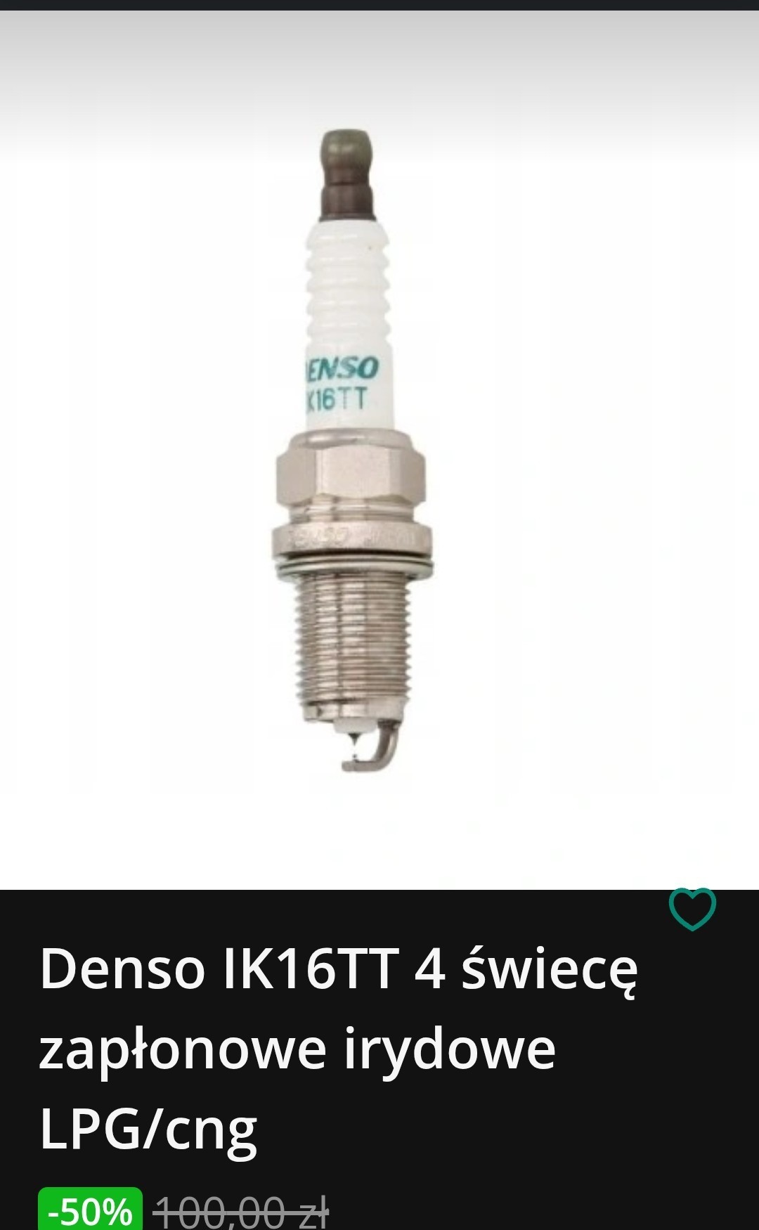 DENSO IK16TT 4 СВІЧКИ ЗАПАЛЕННЯ ІРИДІЄВІ LPG/CNG 