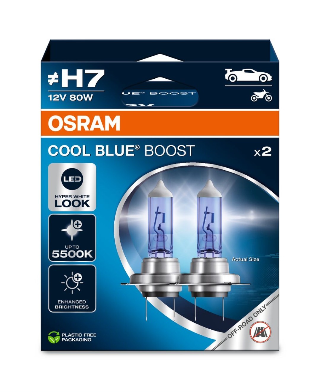 Osram H7 Cool Blue Boost / 62210CBB-2HB