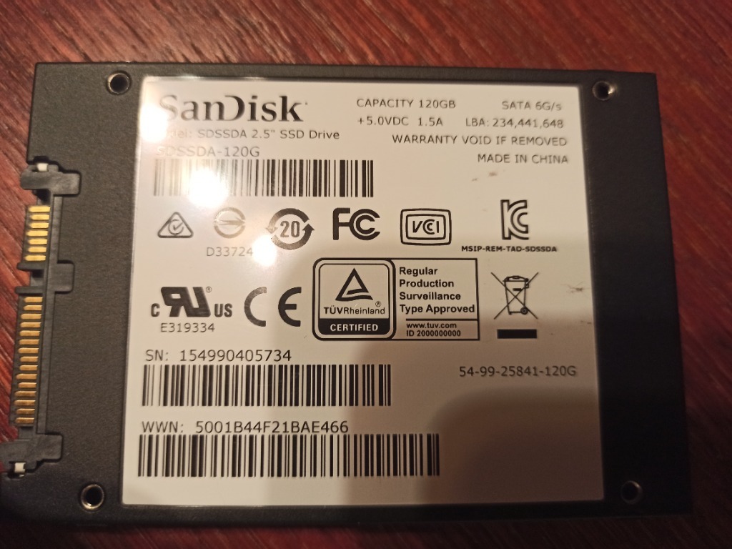 SANDISK SSD SATA 120GB 2,5" | Żukowo | Kup teraz na Allegro Lokalnie