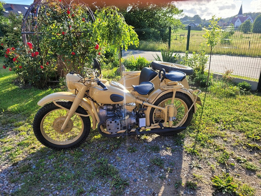 Motocykl M72 z koszem, po renowacji Grzybno Ogłoszenie na Allegro
