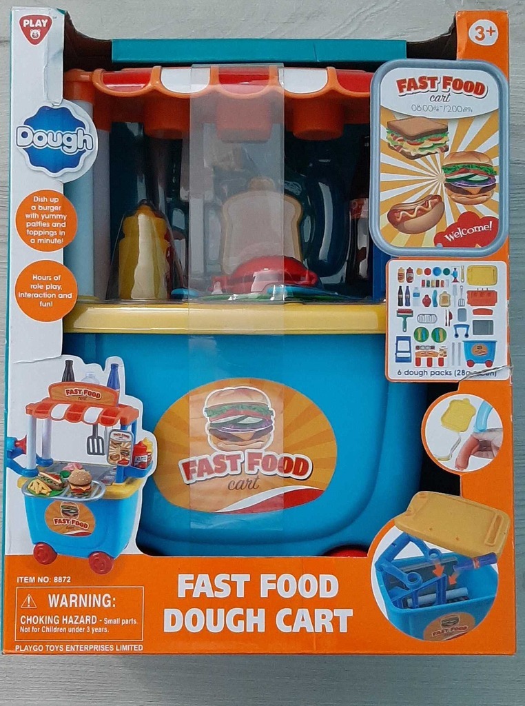 Zabawka wózek fast food, ciastolina, nowa Sosnowiec Kup teraz na