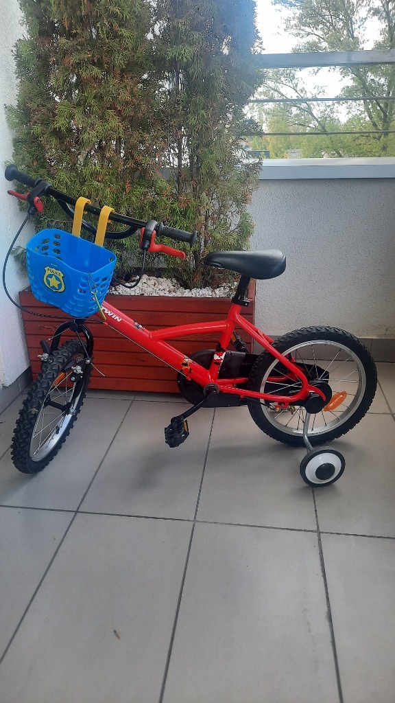 Rower Btwin Decathlon 16 cali koszyk 4 kółka BDB Warszawa Ogłoszenie na Allegro Lokalnie