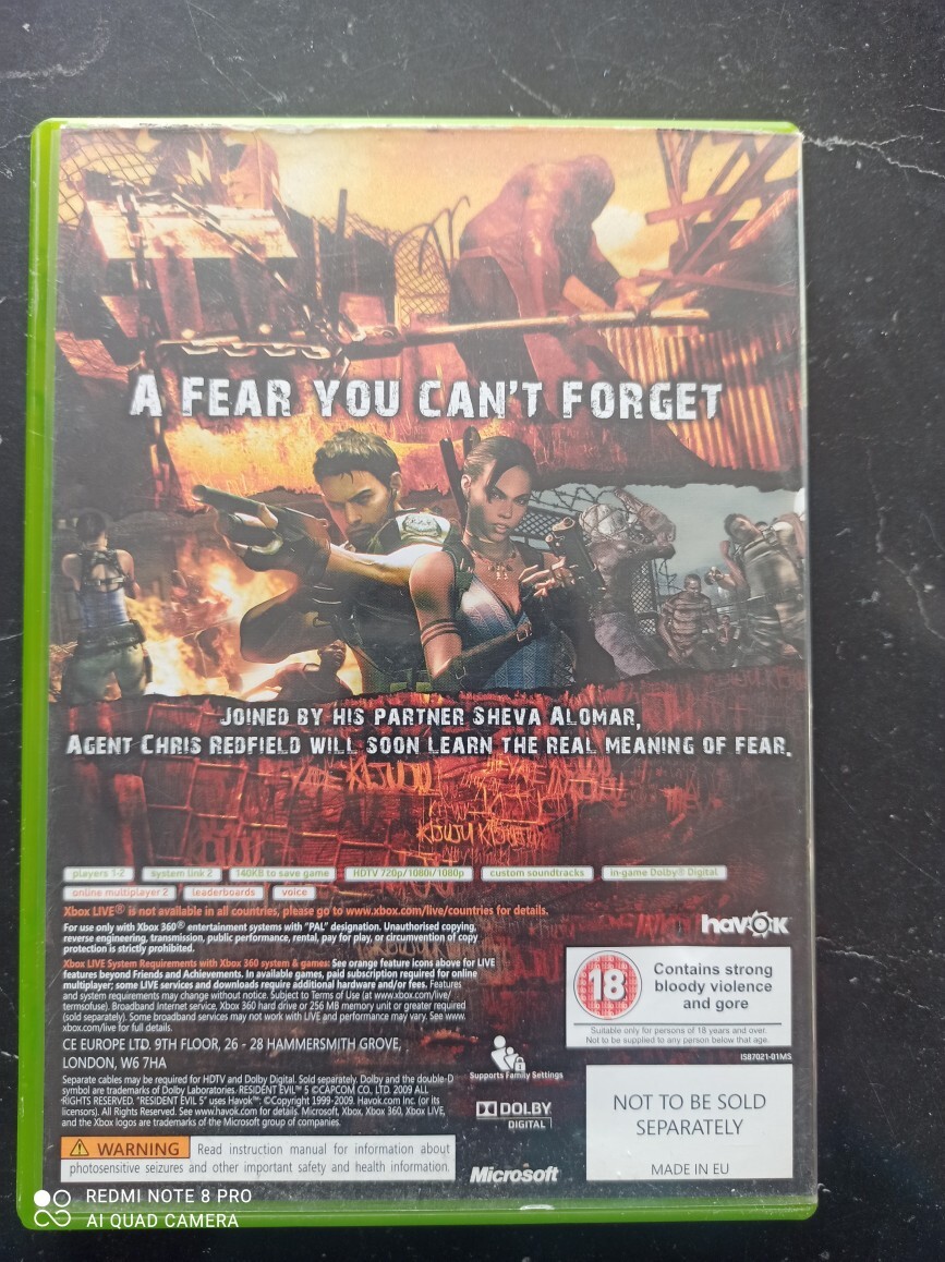Zdjęcie oferty: Gra na Xbox 360 Resident Evil 5 