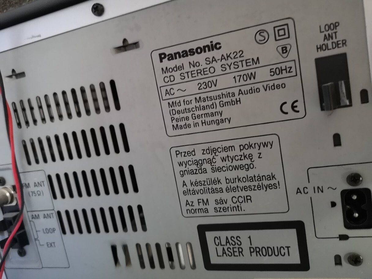 Wieża stereo Panasonic SA-AK22 OKAZJA | Warszawa | Kup teraz na Allegro ...