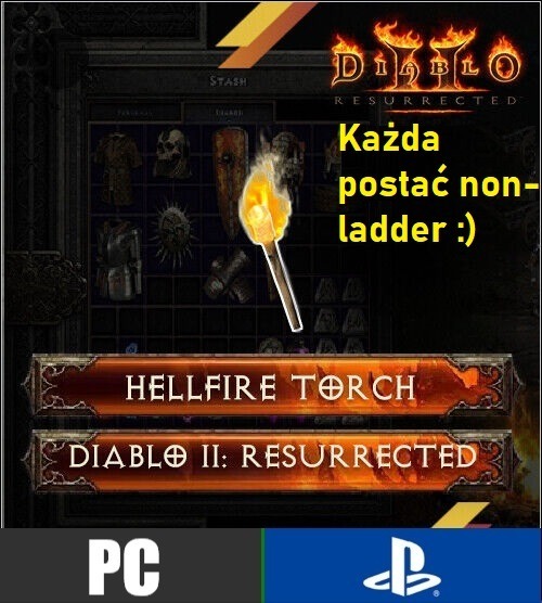 Diablo 2 D2R Torch Pochodnia / All chars / NLD Krobia Kup teraz na