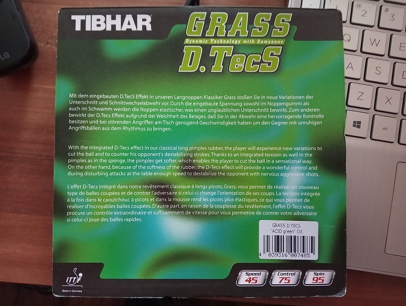 Okładzina Tibhar Grass D.TecS tenis stołowy OX Toruń Kup teraz na Allegro Lokalnie