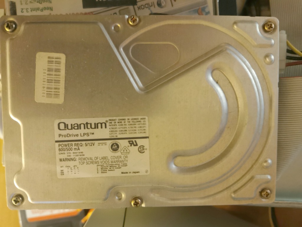 Dysk SCSI Quantum ProDrive LPS 540MB Przyborów Licytacja na Allegro