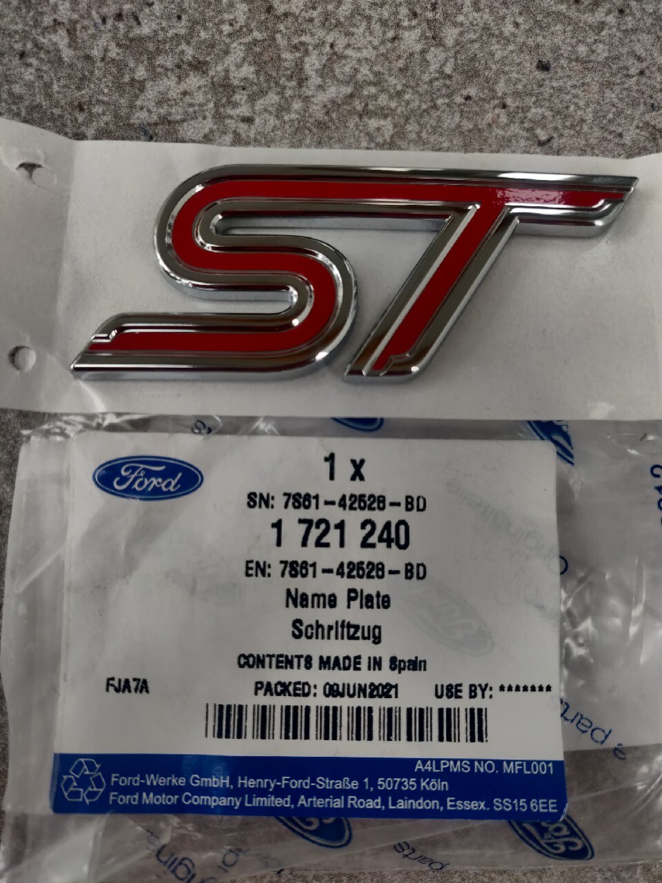 FORD TOURNEO CONNECT Typenzeichen Emblem Logo Heckklappe Hinten EUR 19