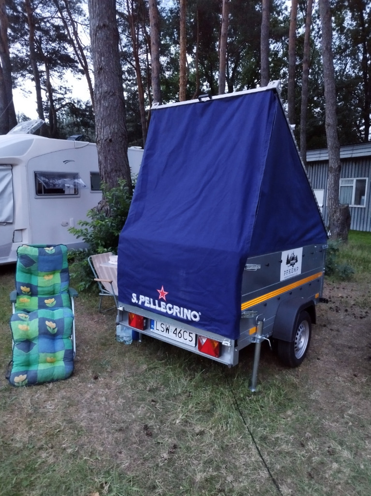 Przyczepa lekka z funkcją namiotu i spania DMC 550 | Minkowice | Ogłoszenie  na Allegro Lokalnie