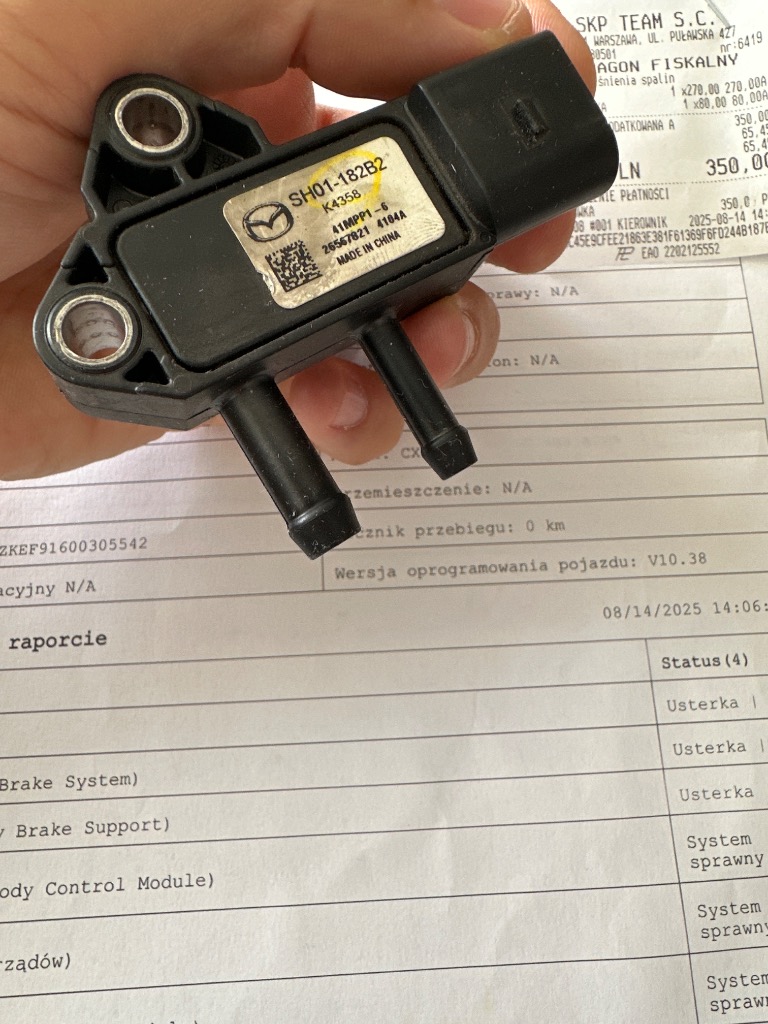 SH01- 182B2 ДАТЧИК ТИСКУ ВИХЛОПНИХ ГАЗІВ DO MAZDA CX-5 