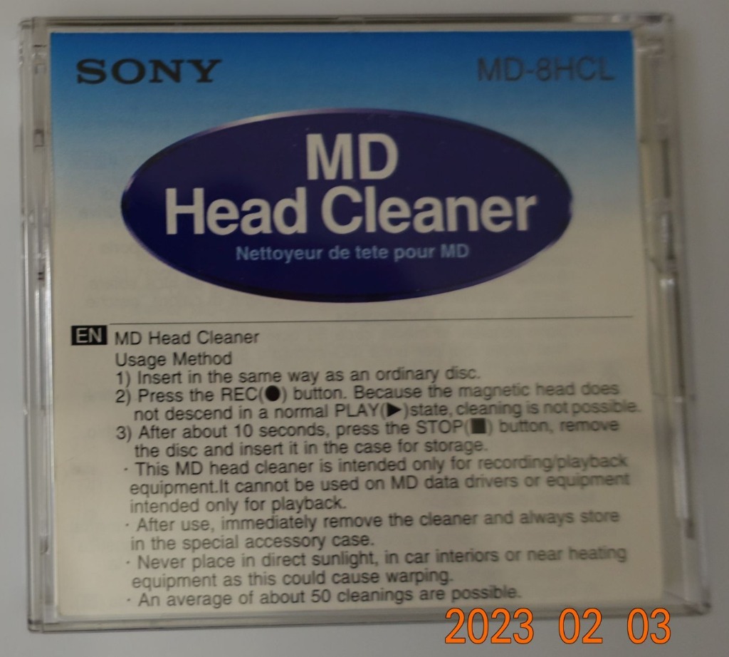Sony Mini Disc Lens Cleaner MD8HCL Cieszyn Kup teraz na Allegro Lokalnie