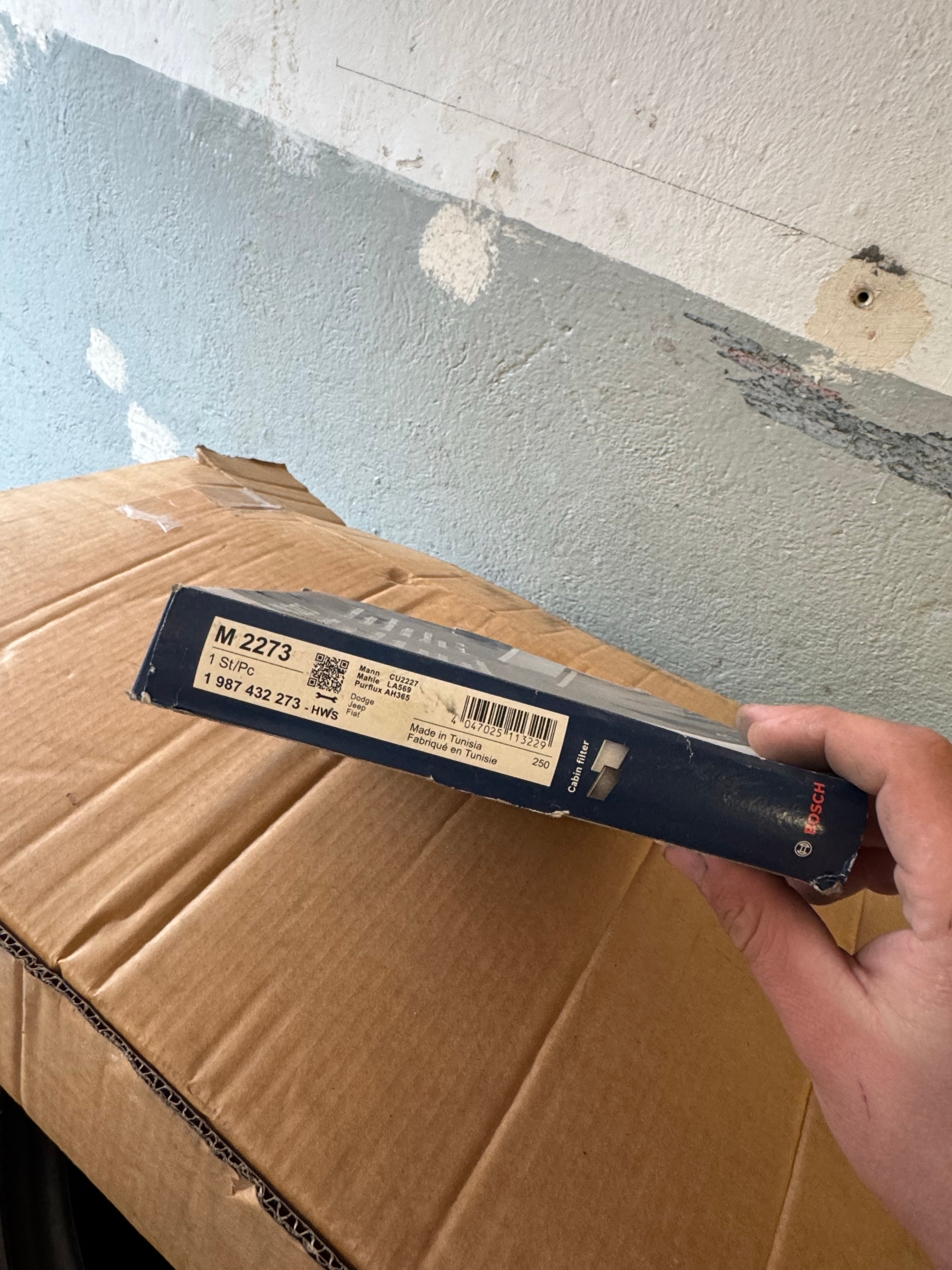 BOSCH FILTR, ВЕНТИЛЯЦІЯ СТОРОНИ PASAZERSKIEJ 1 987 432 273 