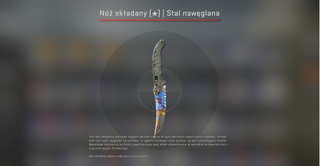 KOSA CSGO FLIP KNIFE CASE HARDENED TANIO Kraków Kup teraz na