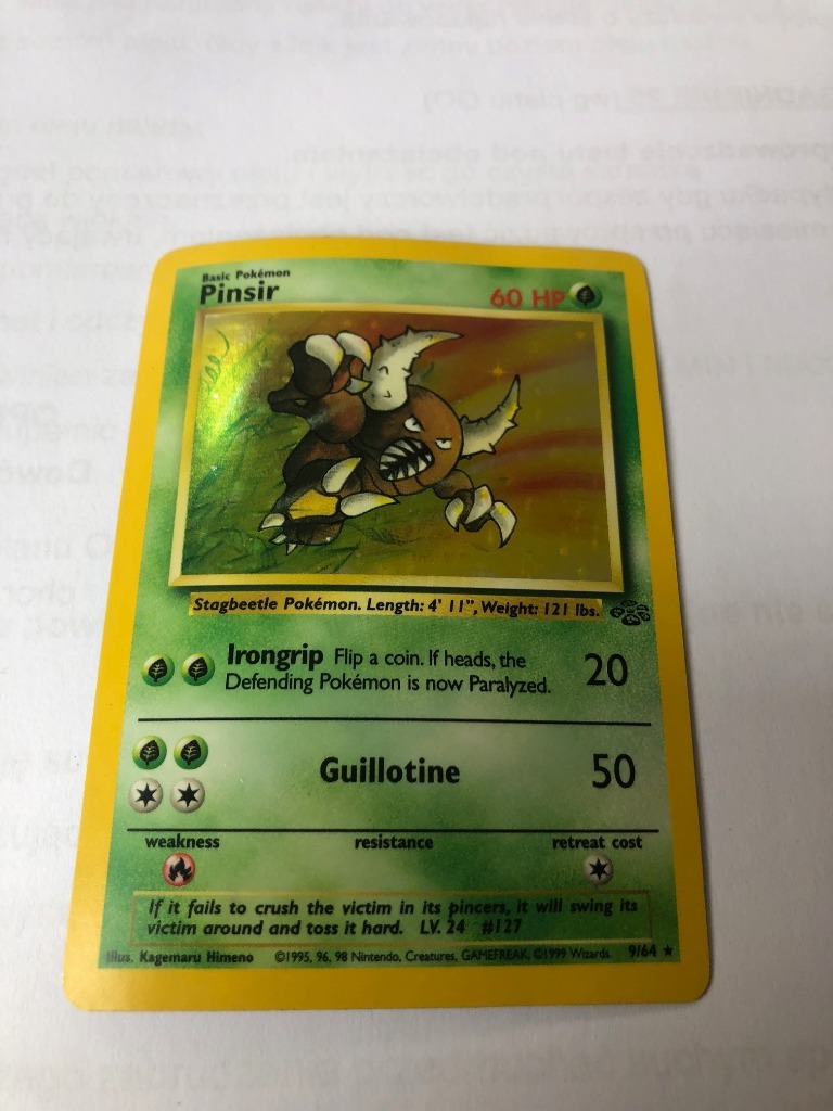 Karta pokemon Pinsir Holo 9/64 jungle Witkowo Kup teraz na Allegro