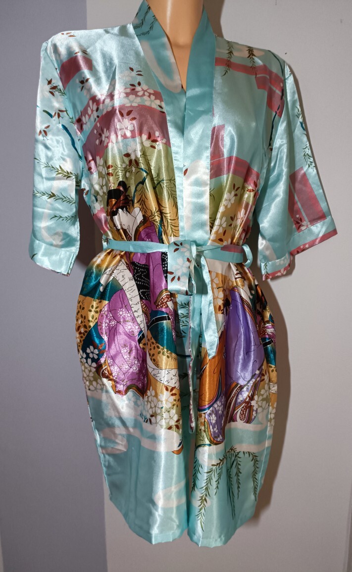 Kimono jedwabne szlafrok podomka silk indyjskie Nowa Ruda Kup teraz