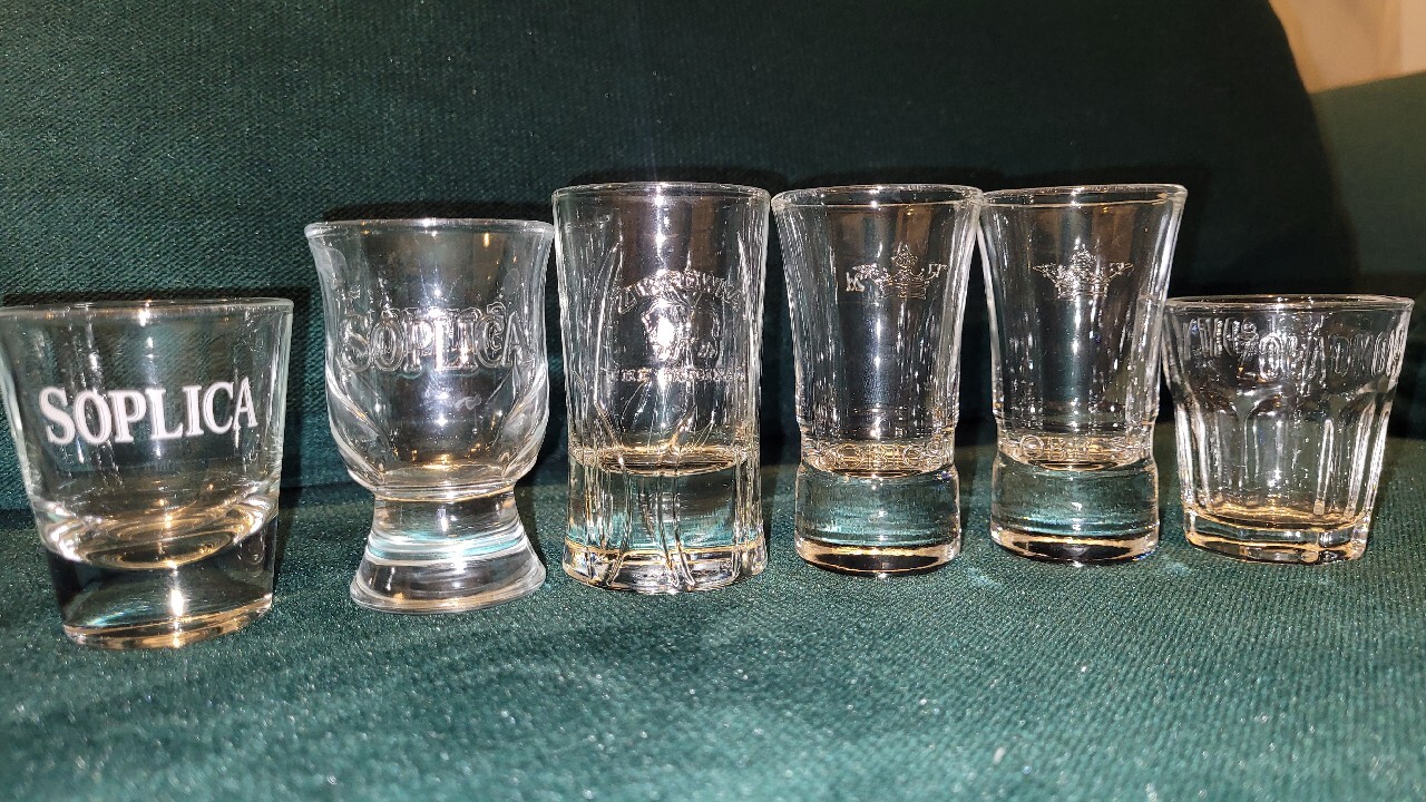 Kieliszki bols żubrówka zawisza Soplica żołądkowa Bydgoszcz