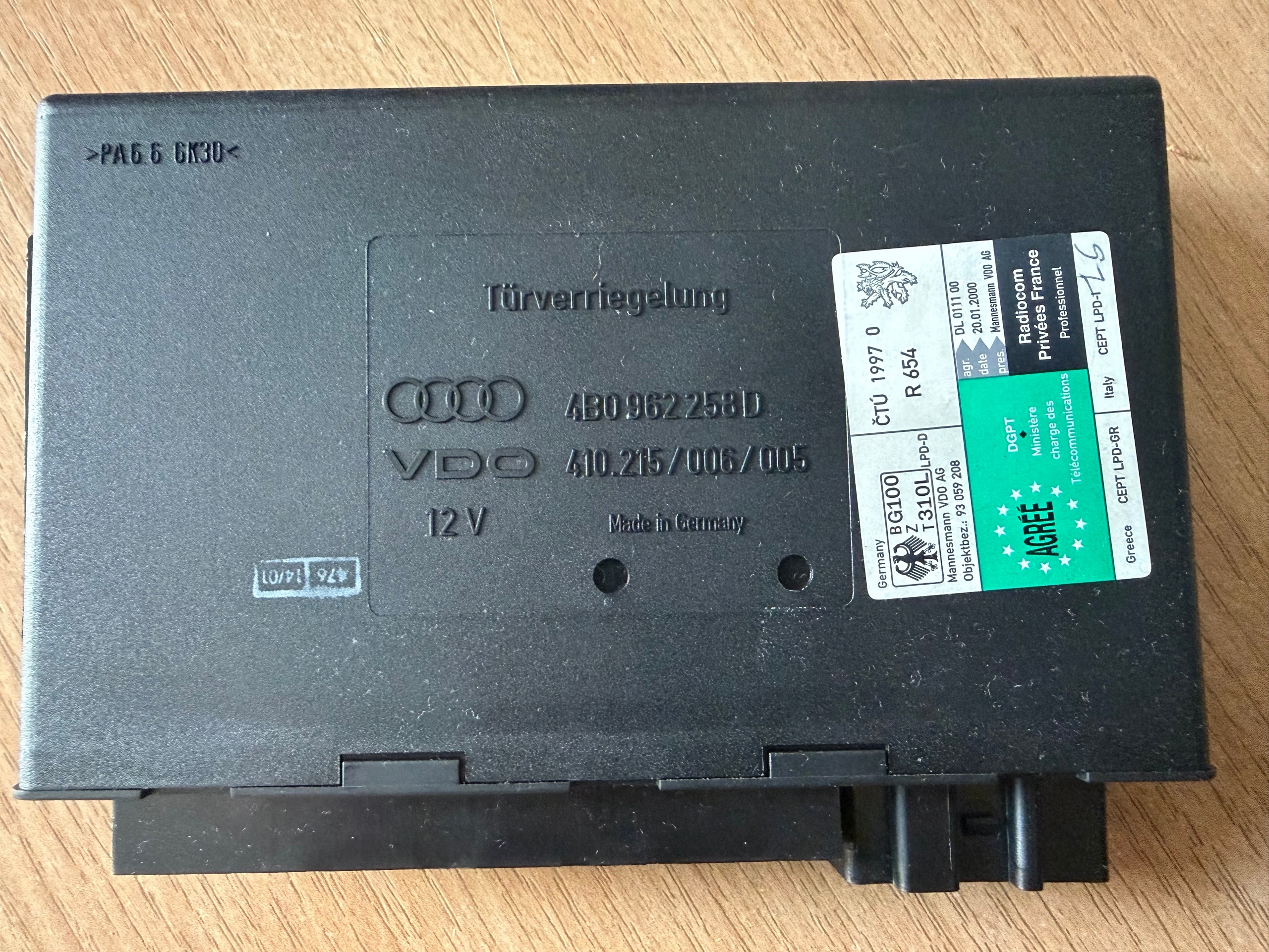 4B0962258D МОДУЛЬ КОМФОРТУ AUDI A6 C5 
