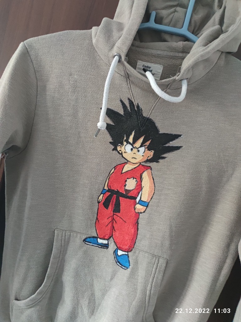 Zdjęcie oferty: custom hoodie Dragon Ball r. S Khaki